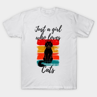 Just a Girl Who Loves Cats T-Shirt